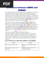 Difference Between Dbms and Rdbms 98