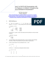 Solution Manual For Matlab Programming With Applications For Engineers 1St Edition Clengineering Chapman 0495668079 9780495668077 Full Chapter PDF