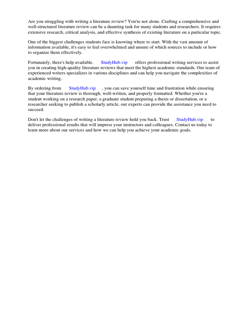 How To Start Literature Review Example | PDF | Methodology | Literature ...