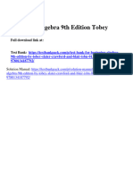 Beginning Algebra 9Th Edition Tobey Test Bank Full Chapter PDF