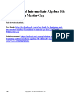 Beginning and Intermediate Algebra 5Th Edition Elayn Martin Gay Solutions Manual Full Chapter PDF