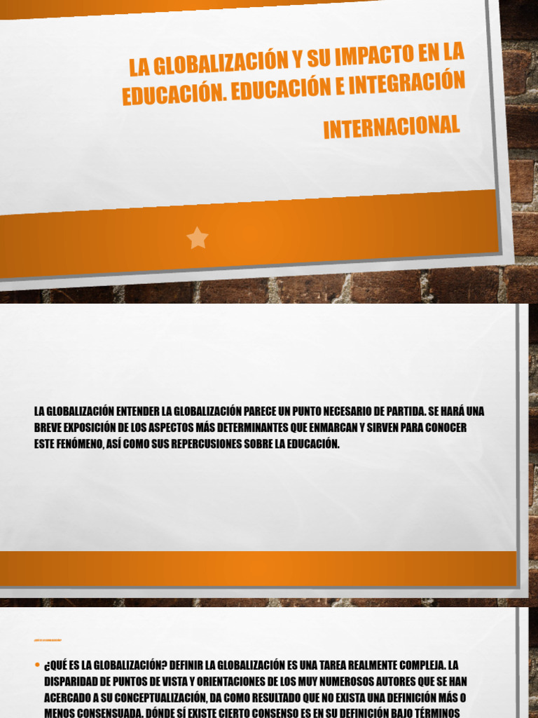 La Globalización y Su Impacto 22-04-23 en La | PDF | Inclusión (Educación)
