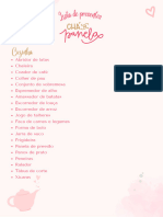 Lista de Presentes para Chá de Panela Ilustrado Rosa e Branco