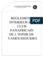 Reglement Interieur Panafricain