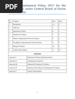 0 - Vehicle Deployment Policy 2017 For Formations Under CBEC