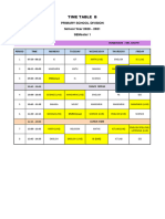 G5 Timetable B