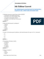 Biochemistry 6Th Edition Garrett Test Bank Full Chapter PDF