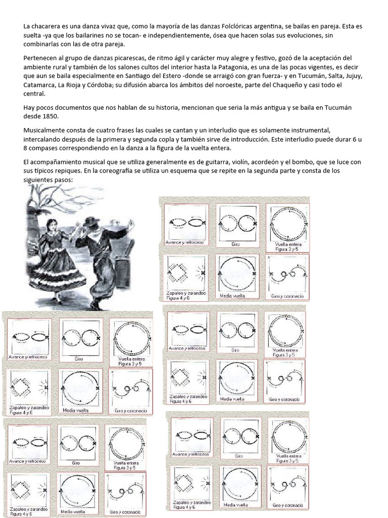 Historia y coreografía de la chacarera | PDF | Ciencias sociales | Clásicos