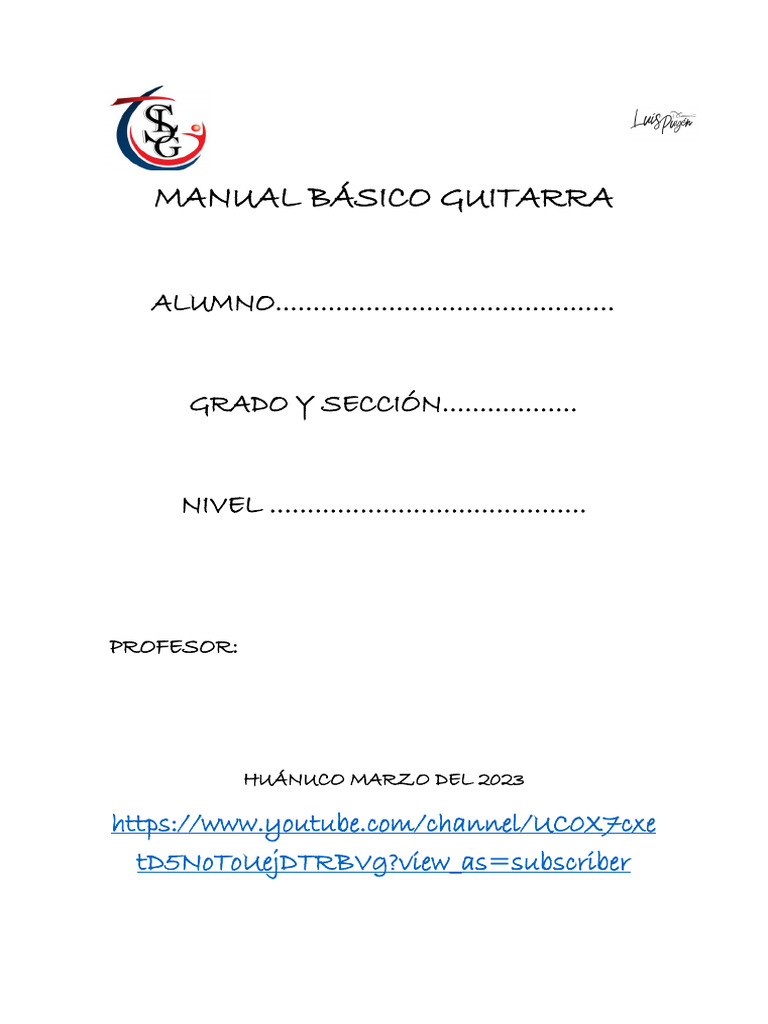 Manual Básico de Guitarra para Principiantes | PDF | Ritmo y medidor ...