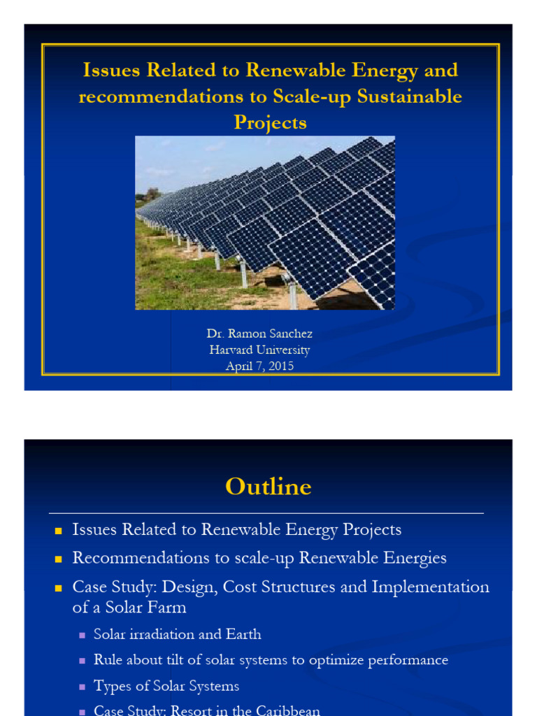Renewable Energy Project Challenges & Solutions | PDF | Photovoltaics ...