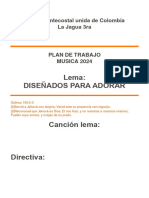 Lema: Diseñados para Adorar: Iglesia Pentecostal Unida de Colombia La Jagua 3ra