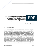 Rivera Mario_ 1990_ La Investigacion arqueologica en el norte de Chile 1984-1990 Evaluacion y perspectivas