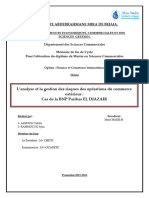 L'analyse Et La Gestion Des Risques Des Opérations Du Commer