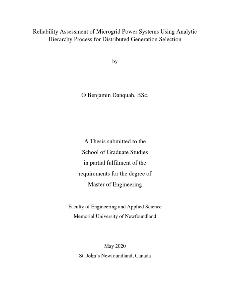 Microgrid DG Selection via AHP | PDF | Distributed Generation ...