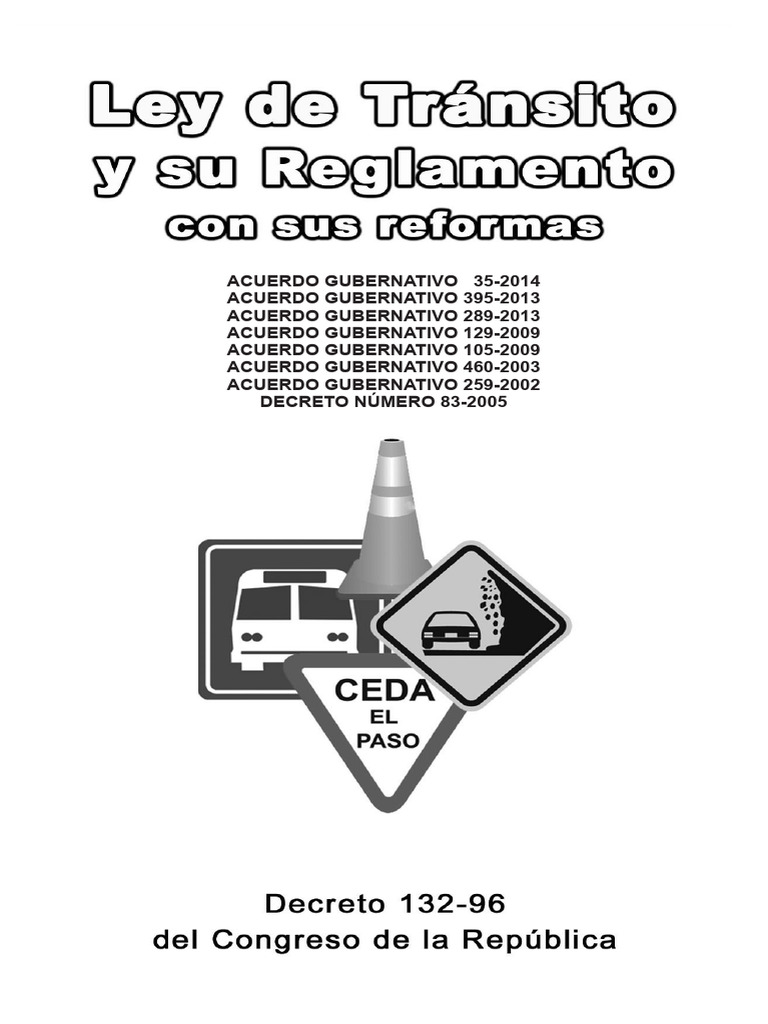 Ley De Transito Pdf Licencia De Conducir Calle