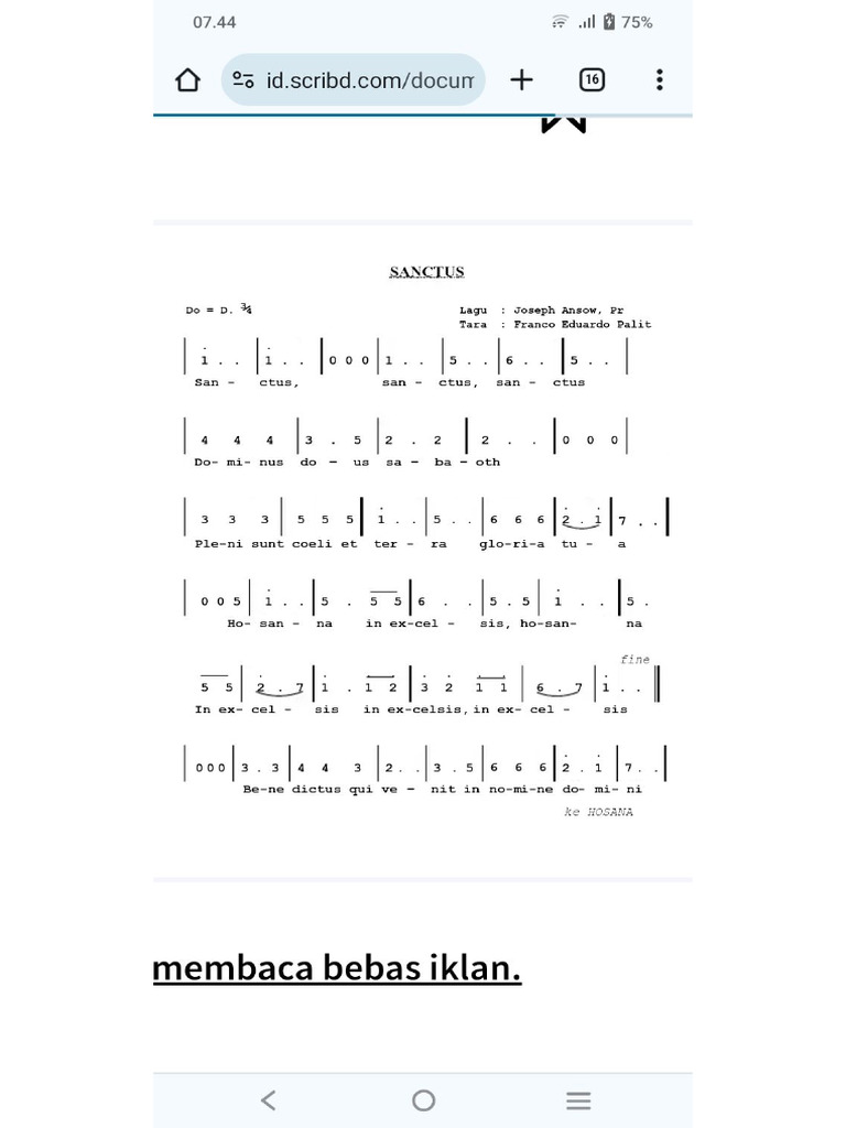 Lagu Sanctus | PDF