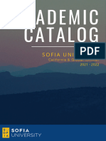 Sofia University Catalog 2021 2022