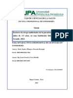 Factores de Riesgo Ambientales de La Parasitosis Intestinal