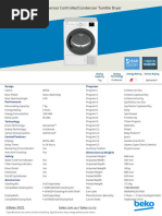 7 KG Sensor Controlled Condenser Tumble Dryer: BDC710W