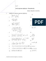 Ejercicios de Simplificación de Expresiones Algebraicas - Racionalización