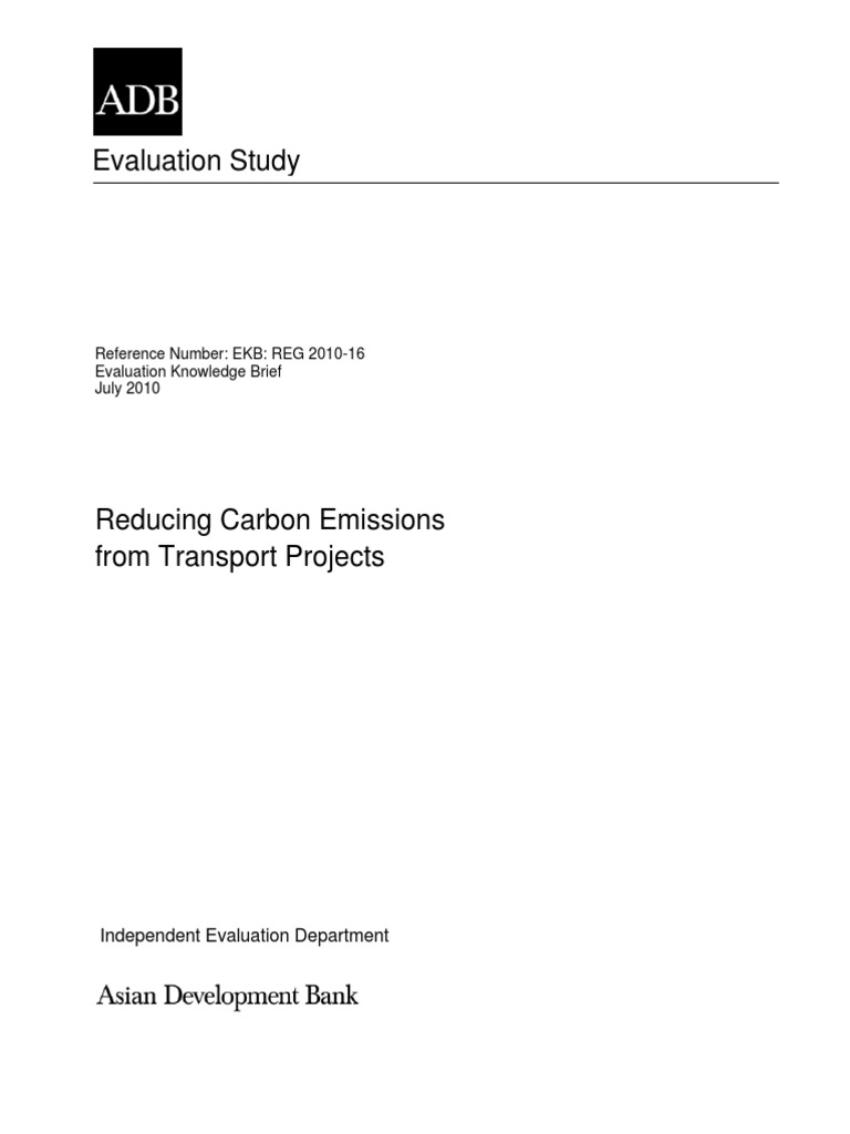 Reducing Transport Carbon Emissions | PDF | Climate Change Mitigation ...