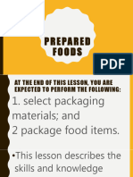 Lesson 2 Package Prepared Foods
