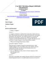 Solution Manual For Mis 5 5Th Edition Bidgoli 1285836456 9781285836454 Full Chapter PDF