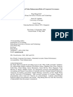 Accountability and Value Enhancement Roles of Corporate Governance - Koh ST Al 2006