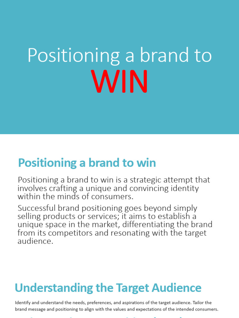 Effective Brand Positioning Strategies | PDF | Brand | Target Audience