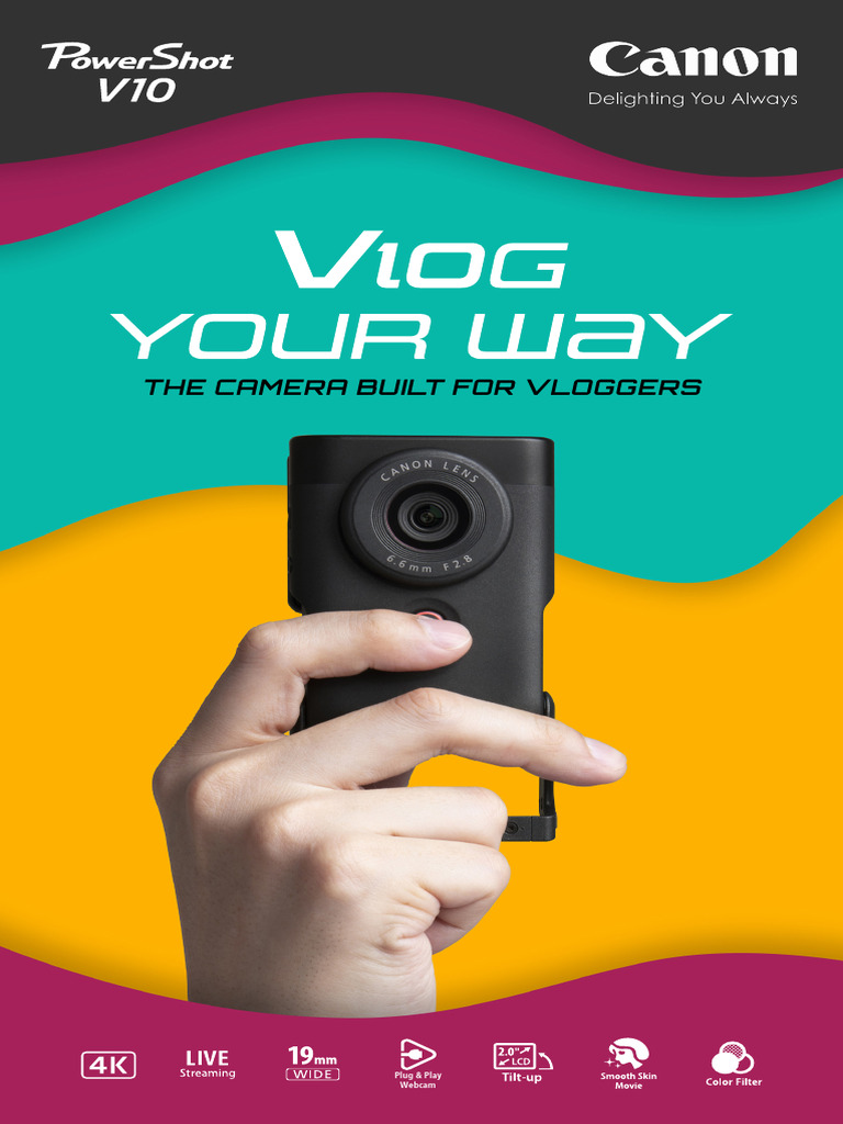 Canon PowerShot V10 Brochure | PDF | Camera | Image Stabilization