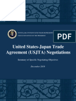 2018.12.21 Summary of U.S.-Japan Negotiating Objectives