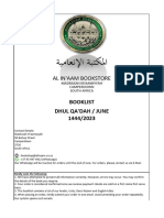 Booklist Inaamiyyah June 2023 