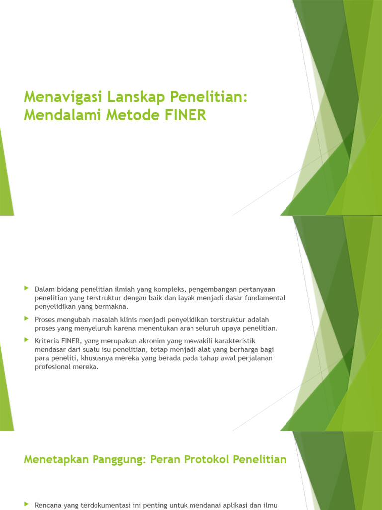 Metode FINER dalam Penelitian Ilmiah | PDF