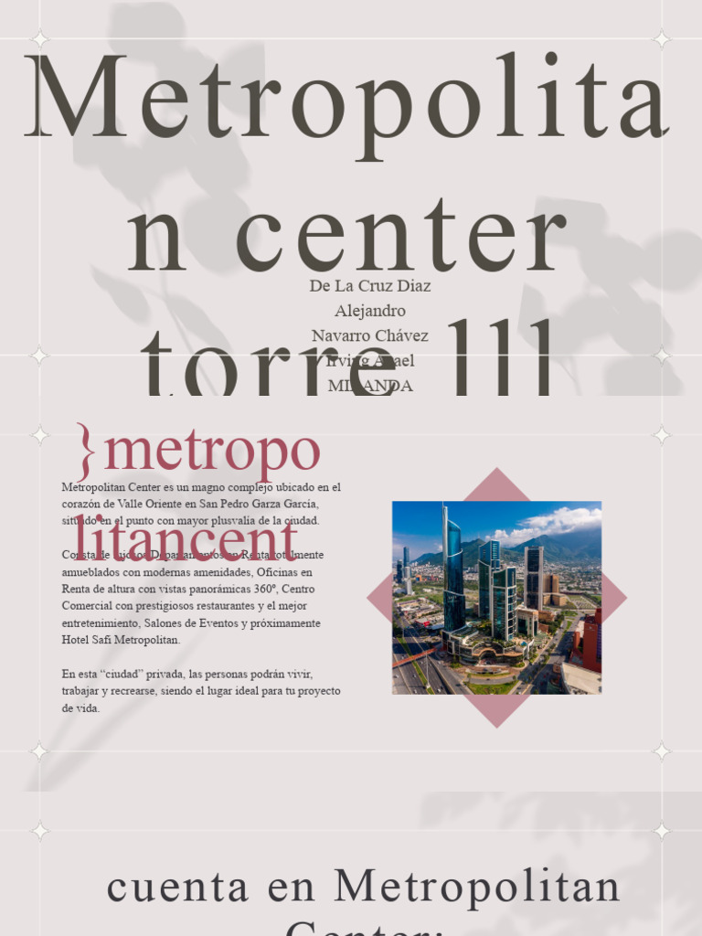 Metropolitan Center Torre III: Complejo Integral | PDF | Hotel | edificio