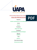 Tarea de La Semana I Del Derecho Constitucional y Su Procedimiento