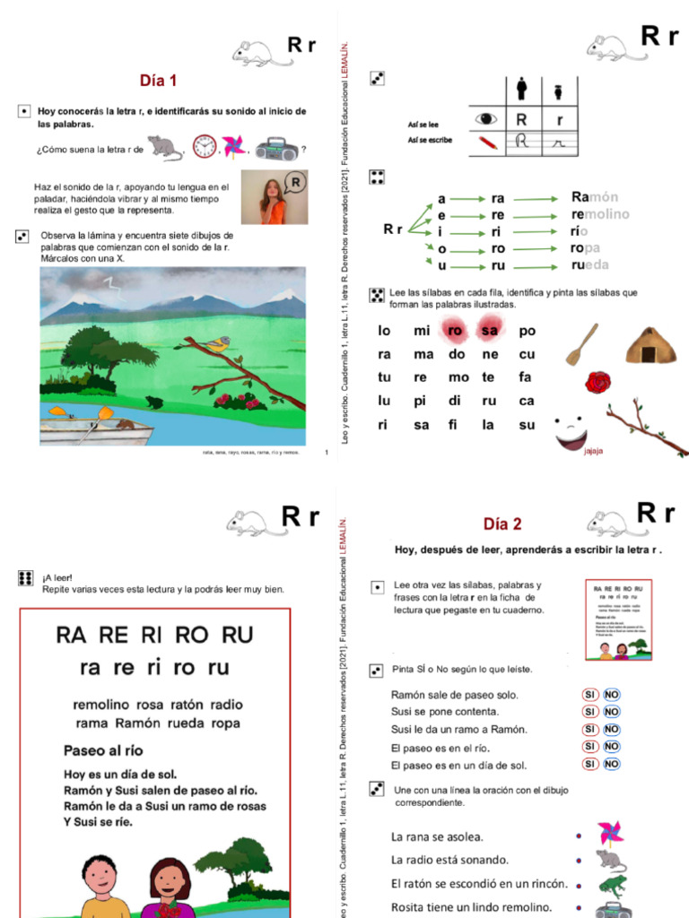Letra R Dia 1 | PDF