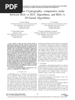 A Survey On Cryptography Comparative Study Between RSA Vs ECC Algorithms and RSA Vs El-Gamal Algorithms