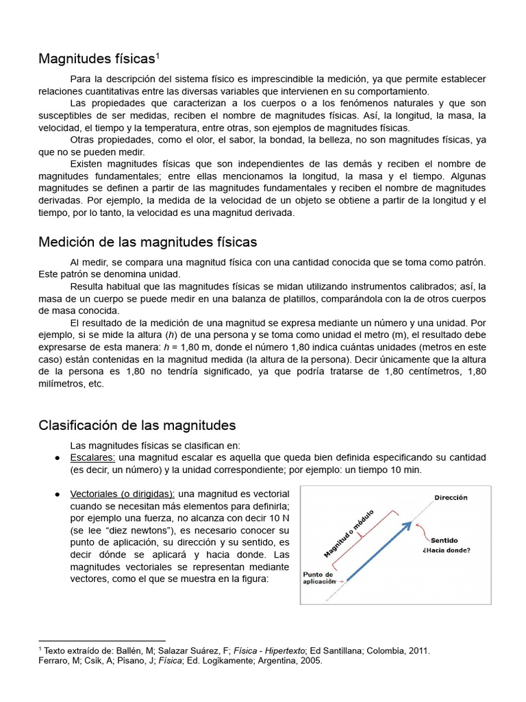 Magnitudes Físicas | PDF | Medición | Masa
