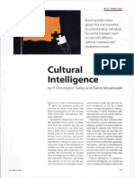 6) Cultural Intelligence - Earley & Mosakowski