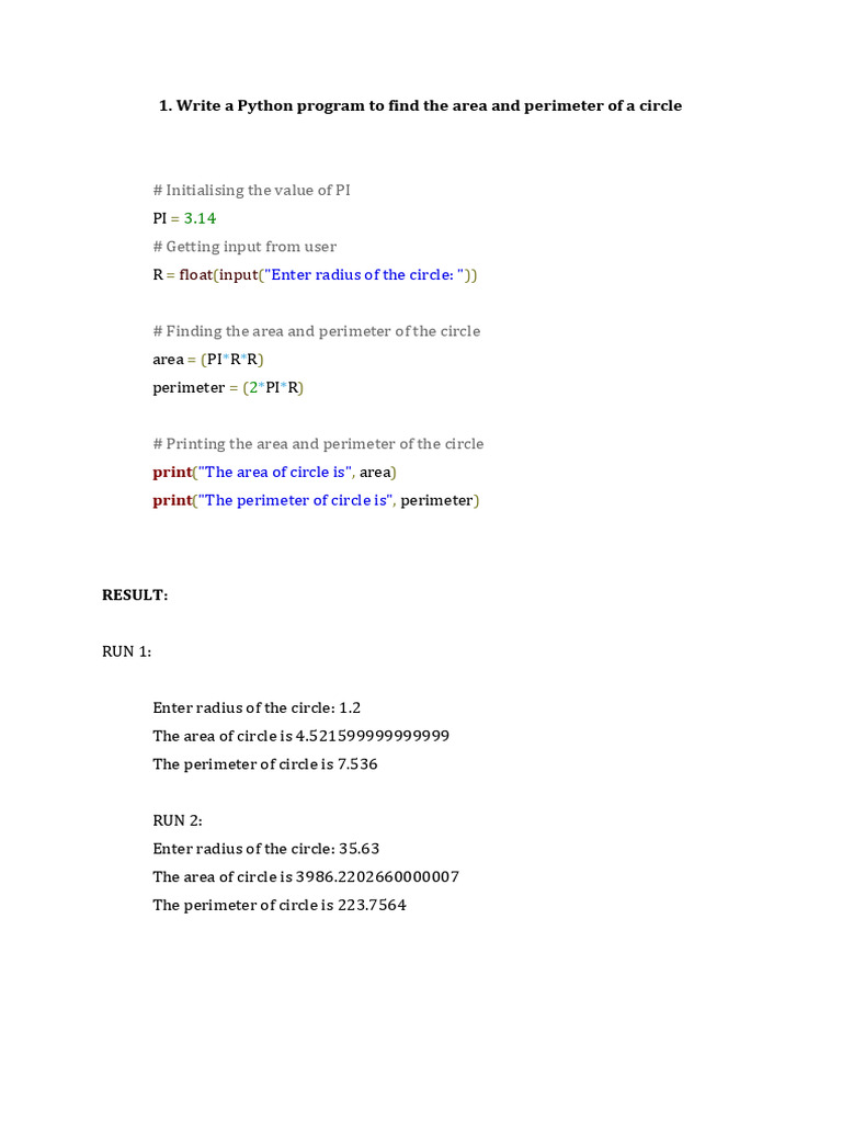 # Initialising The Value of PI: 1. Write A Python Program To Find The ... image.