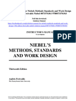 Solution Manual For Niebels Methods Standards and Work Design 13Th Edition Freivalds Niebel 0073376361 9780073376363 Full Chapter PDF