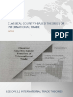 Classical Country Based Theories of International Trade