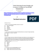Test Bank For Global Marketing Practical Insights and International Analysis 1St Edition by Farrell Isbn 978144625264 Full Chapter PDF