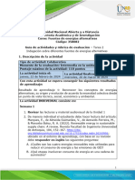 Guia de Actividades y Rúbrica de Evaluación - Unidad 1 - Tarea 2 - Indagación Sobre Diferentes Fuentes de Energías Alternativas