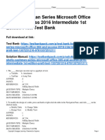 Shelly Cashman Series Microsoft Office 365 and Access 2016 Intermediate 1St Edition Pratt Test Bank Full Chapter PDF