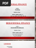 Behaviourial Finance - UNIT 1