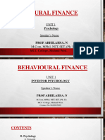Behaviourial Finance - UNIT 1