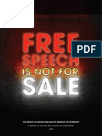 Free Speech is Not For Sale