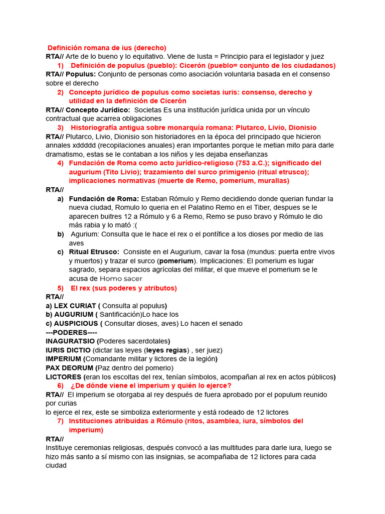 Resumen Romano Parcial | PDF | Roma antigua | Romulus y Remus