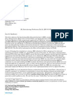 Biotechnology Consultation Agency Response Letter BNF 158